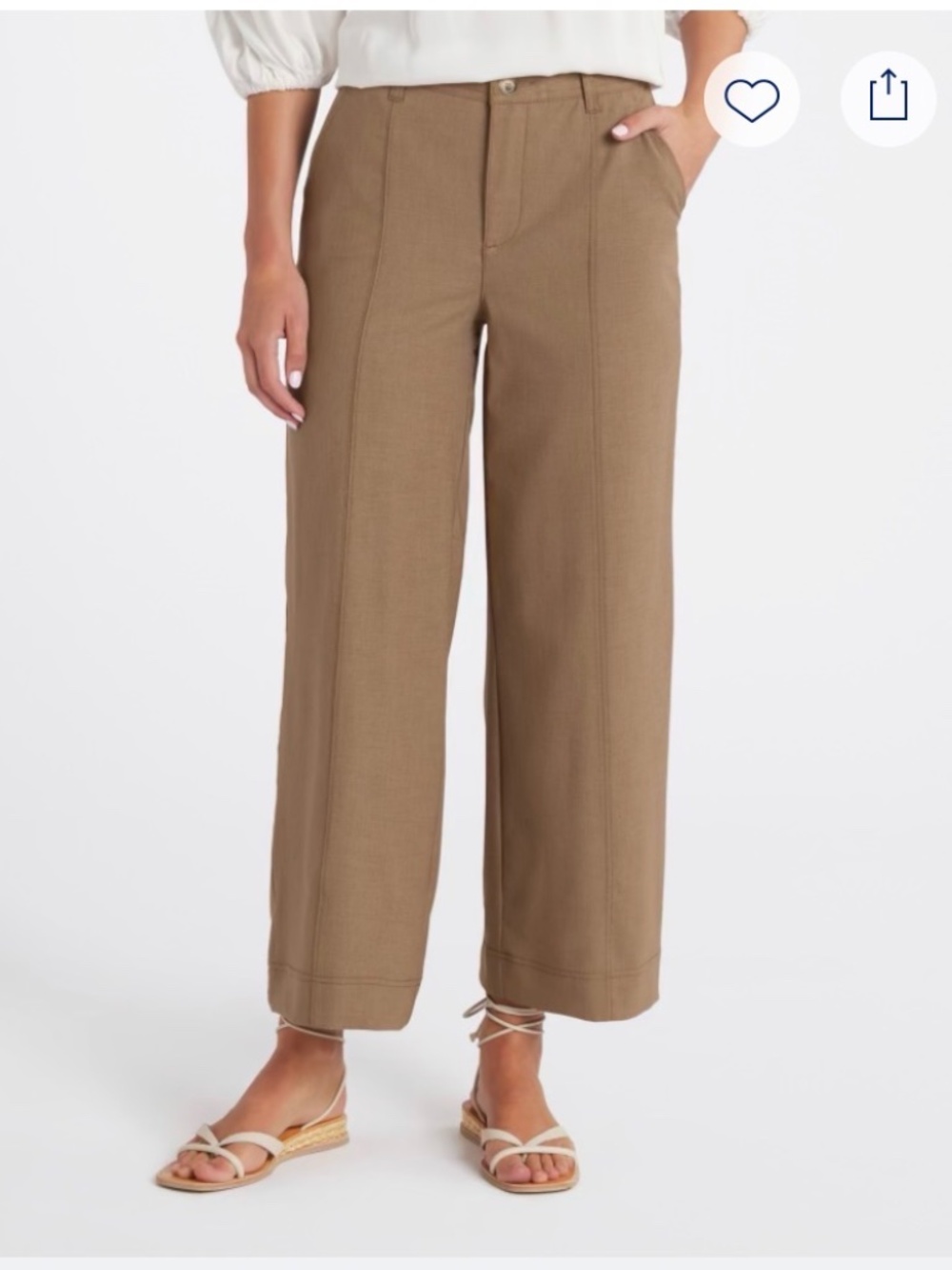 Democracy - Skyrise Double Button Wide Leg Pants